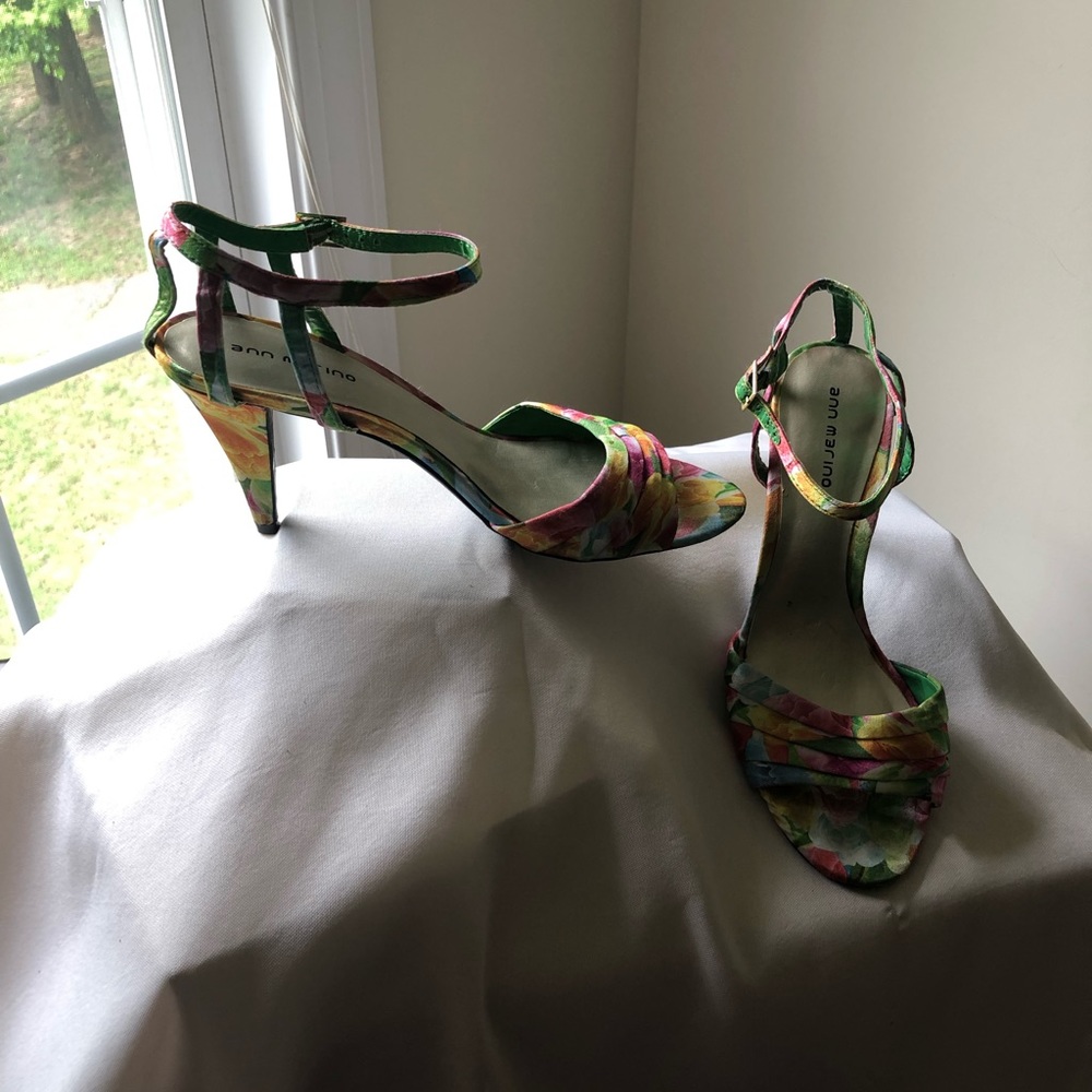 Floral open toe shoes